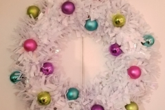 Wreath 20in Xmas White